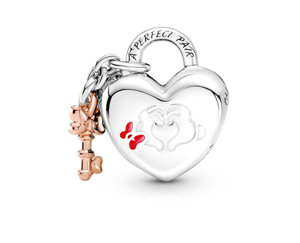 You & Me Heart Lock Charm with Key