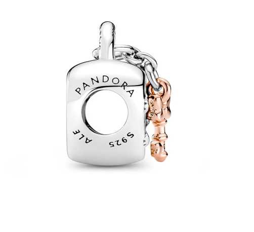 You & Me Heart Lock Charm with Key