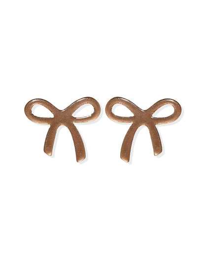 Kylie Bow Earrings - Espresso