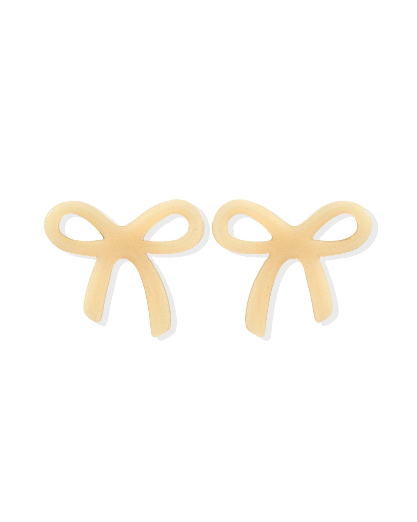 Kylie Bow Earrings - Latte