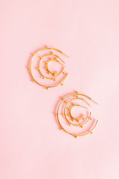 Lauren Medium Hoop Earrings - Gold