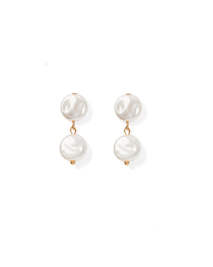 Libby Drop Statement Earrings - 2 Pearl