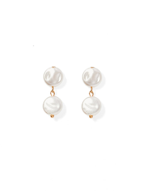 Libby Drop Statement Earrings - 2 Pearl