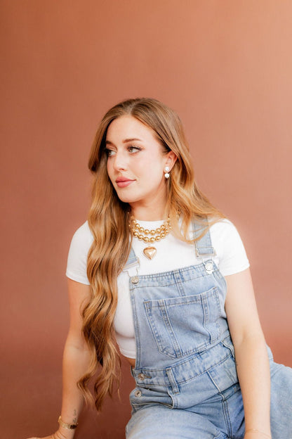 Libby Drop Statement Earrings - 2 Pearl