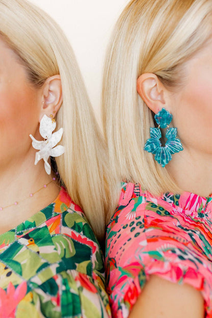 Michelle Statement Earrings - Mystic Lagoon