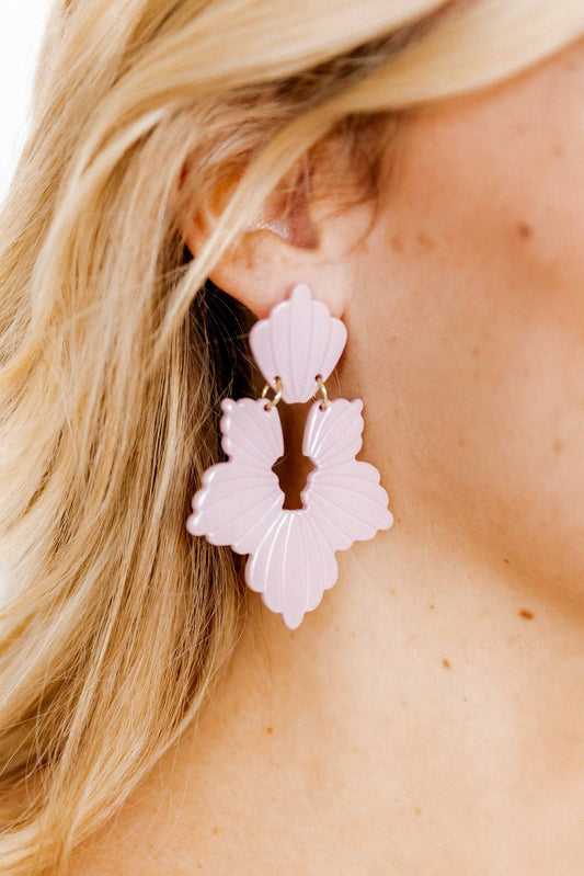 Michelle Statement Earrings - Vintage Rose