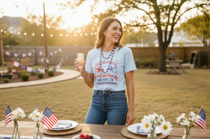God Bless America and Small Town Oak Point, TX - Adult Shirts Local Residents