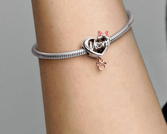 Disney Minnie Mouse Mom Heart Charm