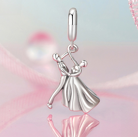 Sterling Silver Dancing Couple Charm