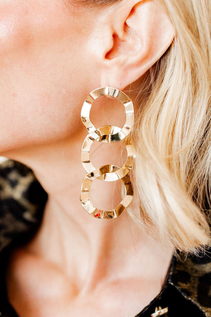 Reese Statement Earrings - Gold