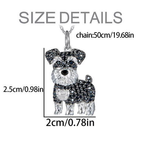 The Regal Schnauzer™ Pavé Pendant Necklace