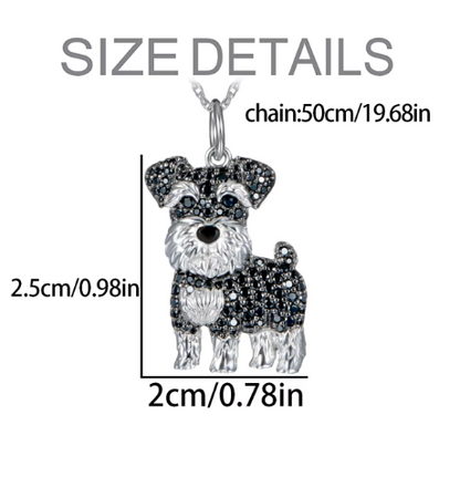 The Regal Schnauzer™ Pavé Pendant Necklace