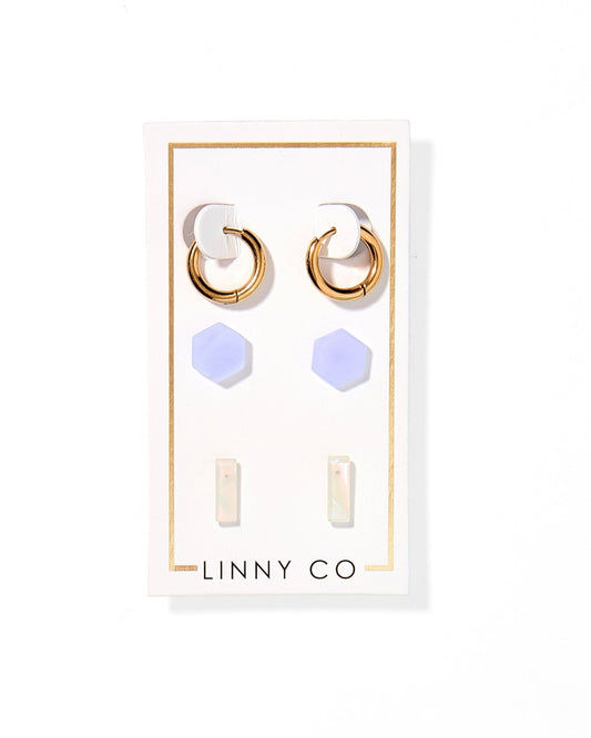 Stud Trio Stud Earring Set - Spring